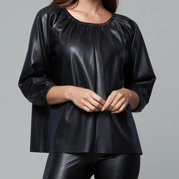 Dolce Cabo Faux Leather Top - Picture 2 of 11